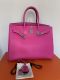 HERMÉS BIRKIN BAG 35 CANDY ROSE TYRIEN EPSOM LEDER PALLADIUM