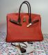 HERMÈS BIRKIN BAG 35 ROUGE VIF EBENE TOGO GOLD HW