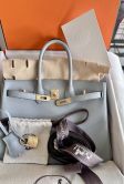 HERMÈS BIRKIN BAG 25 SAC BIRKIN 25 VEAU SWIFT GRIS PANTIN CP ROSE GOLD HARDWARE