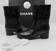 CHANEL BOOTS BOUCLE / RUBBER